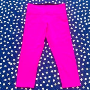 lululemon athletica reversible Bright Pink and black Leggings